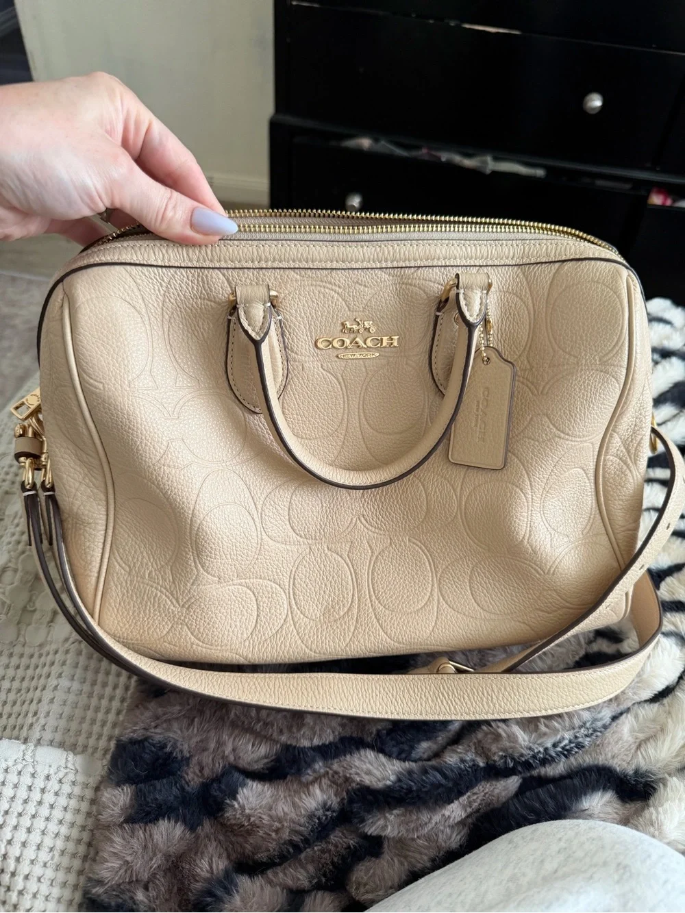Coach Embossed Large Oat Rowan
